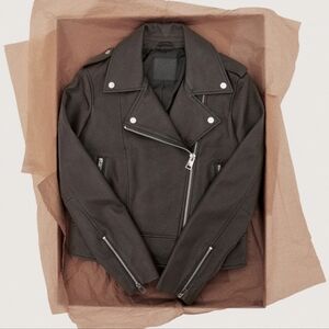 NWT Leather biker jacket Sz M